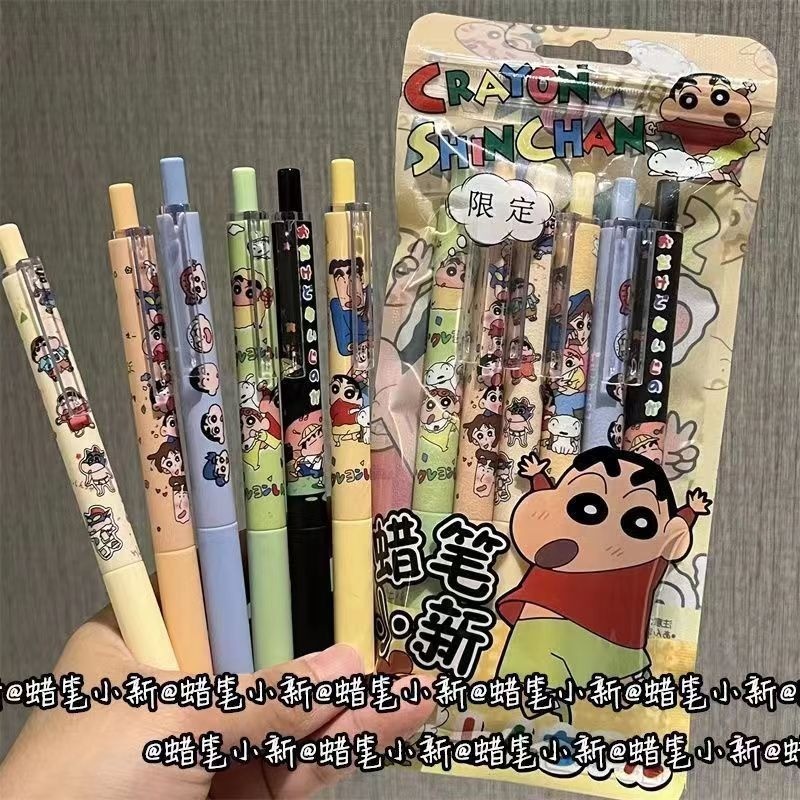 สินค้าขายดี🔥 ปากกาเจล 0.5 เจล Crayon Shin-chan น่ารัก 6 ชิ้น ปากกานักเรียน ปากกาสีดำ - รูปที่ 6