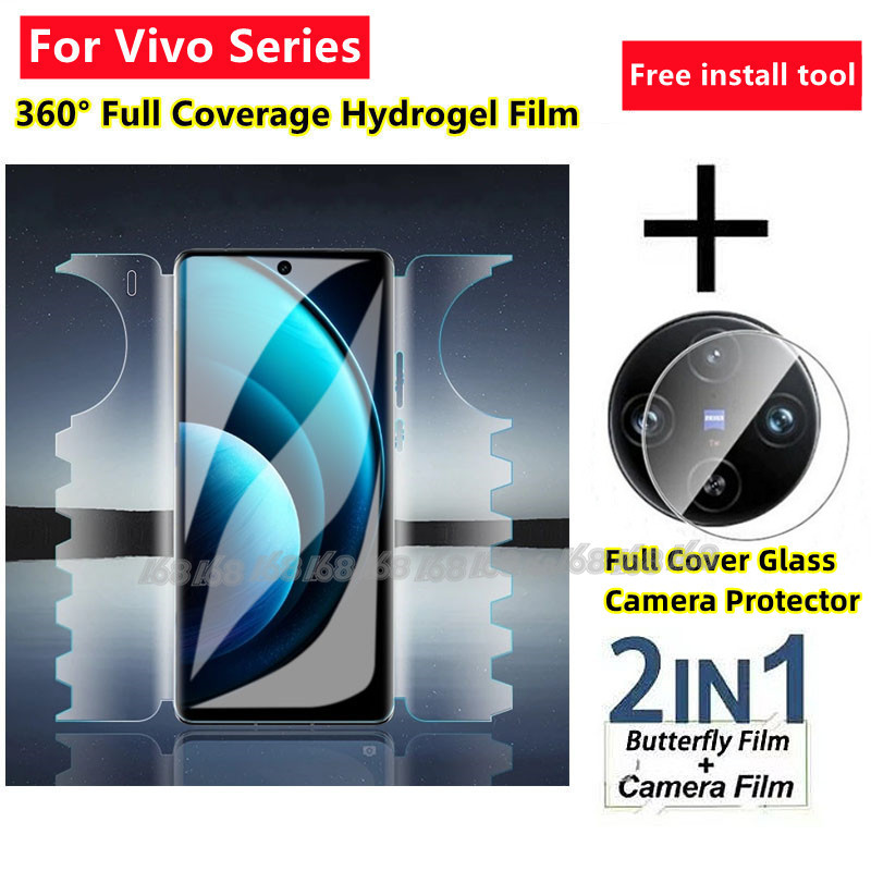 ฟิล์ม Vivo X200 X100 Pro ฟิล์ม Vivo X100 X200 5G ฟิล์มกล้องไฮโดรเจลกันรอยหน้าจอ 360 องศา สําหรับ
