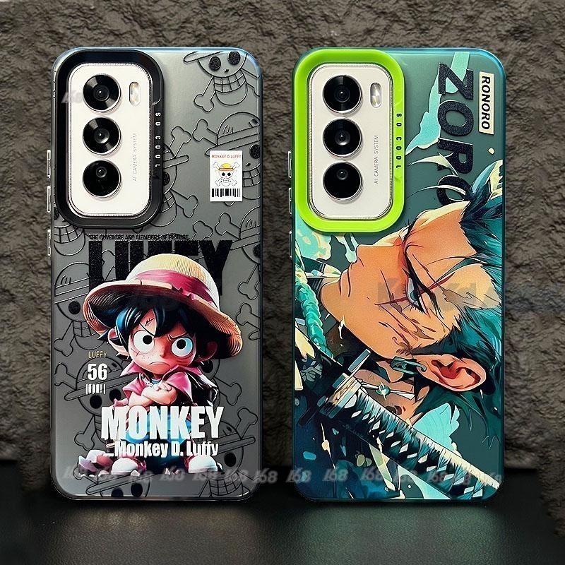 OPPO Reno 12 5G กรณีโทรศัพท์ OPPO Reno 12 Pro กรณีอะนิเมะ One Piece กันกระแทกกรณีป้องกัน luffy zoro กรณีโทรศัพท์มือถือป้องกันลายนิ้วมือสำหรับนักเรียนชาย
