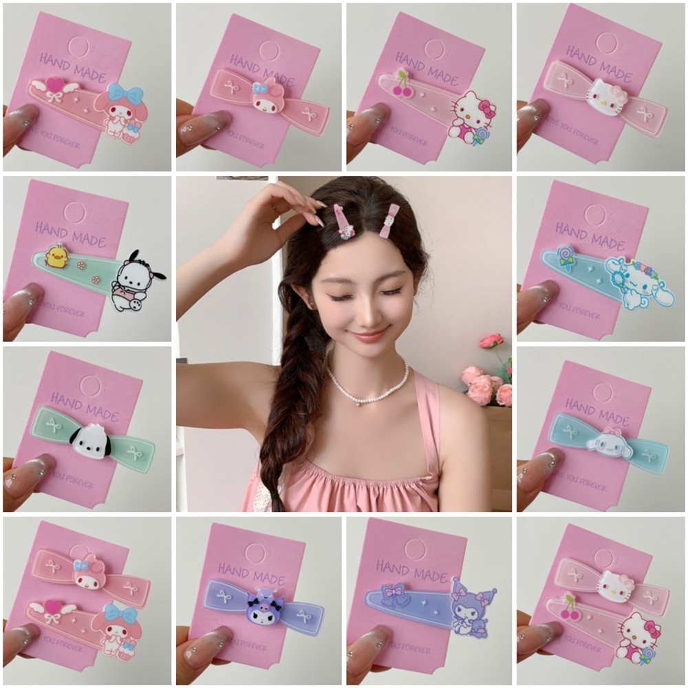 SANRIO น่ารัก ซานริโอ กิ๊บติดผมน่ารักสาวหัวใจกิ๊บเรียบผมหักหวานนางฟ้าเล็กๆน้อยๆ ใบเรียกเก็บเงินเป็ด