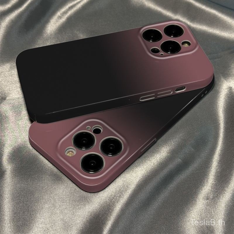 เคสมือถือเคสมือถือสำหรับ iphone15เคสมือถือสำหรับ iphone14pro สีชมพู12/13ไล่ระดับสีสำหรับคู่รัก7/8/se