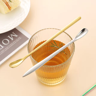 อูคิ สไตล์ญี่ปุ่นสแตนเลสกวนช้อนกาแฟขนาดเล็กอุปกรณ์พิธีชงชาช้อนชาคมหางสร้างสรรค์ช้อนชา
