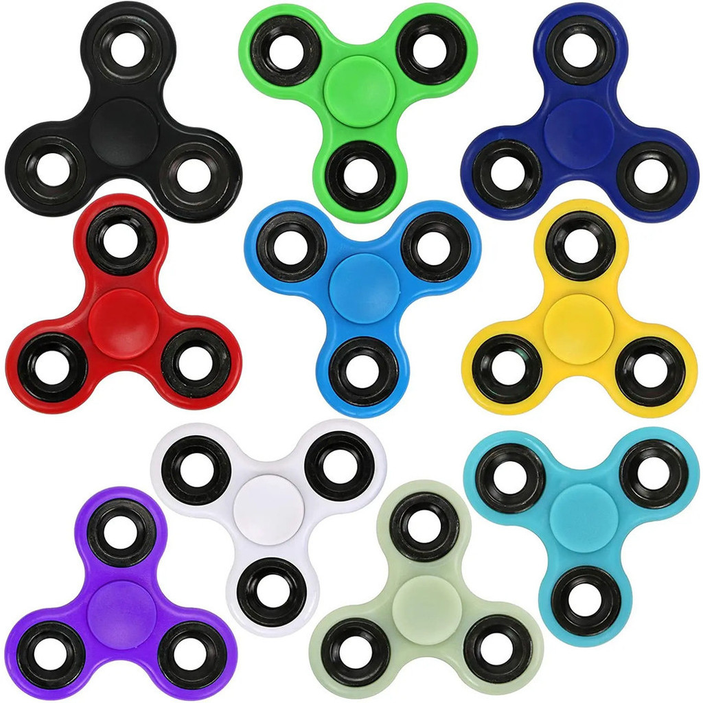 Abs Fidget Spinner EDC Spinner สําหรับออทิสติก ADHD Anti ความเครียด Tri-Spinner คุณภาพสูงผู้ใหญ่เด็กตลกของเล่น