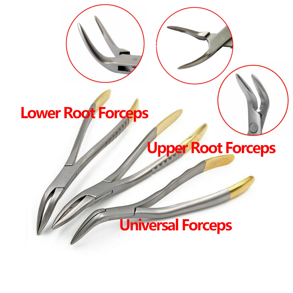 Dental Residual Root แหนบ Fragment Forceps คีมถอนฟัน เครื่องมือทันตกรรม