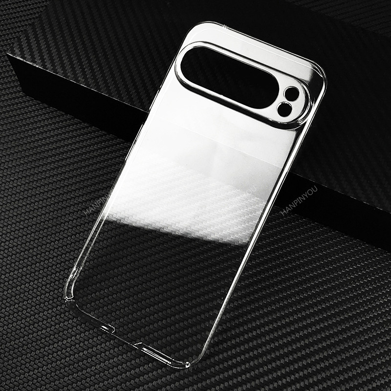 สําหรับ Google Pixel 9 Pixel9 Pro XL 8a 9Pro 5G Glossy Crystal Hard PC Full Cover Clear กล้องป้องกัน Snap Case