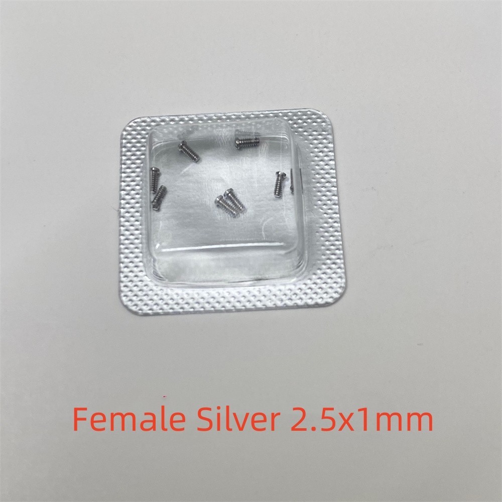 8 ชิ้น 2.5x1 มิลลิเมตร/3x1 มิลลิเมตรนาฬิกาฝาหลังสกรู Slotted สกรูสําหรับนาฬิกา Cartier