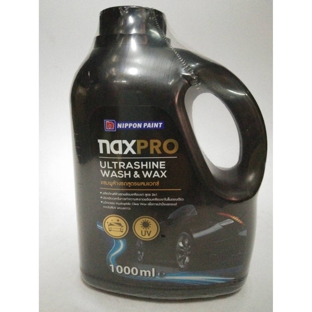 น้ำยาล้างรถ Naxpro Naxpro Ultrashine Wash & Wax แชมพูล้างรถผสมแวกซ์ Nipon paint ขนาด 1000ml. ✨ดี✨