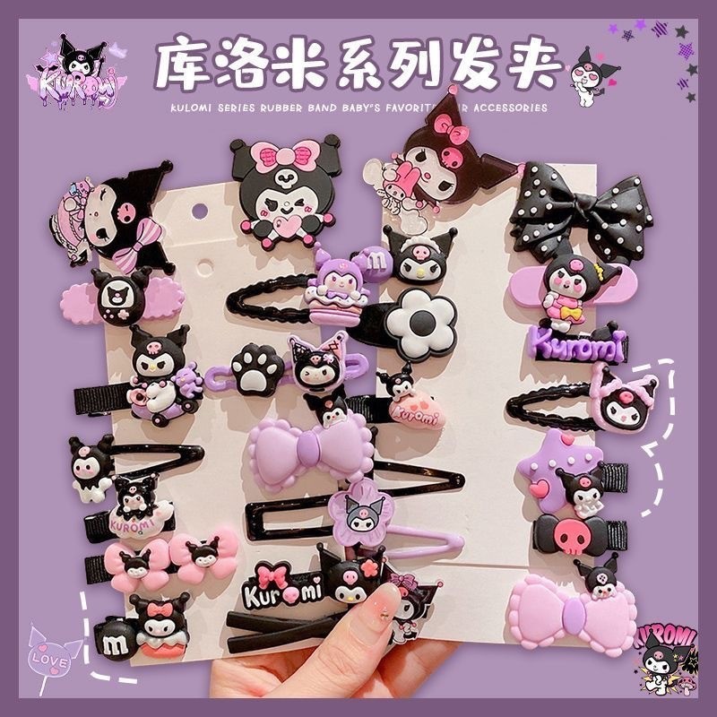 Sanrio กิ๊บติดผม จํานวน 14 ชิ้น ต่อชุด ลายการ์ตูนน่ารัก สไตล์เกาหลี สำหรับเด็ก สําหรับเด็กผู้หญิง