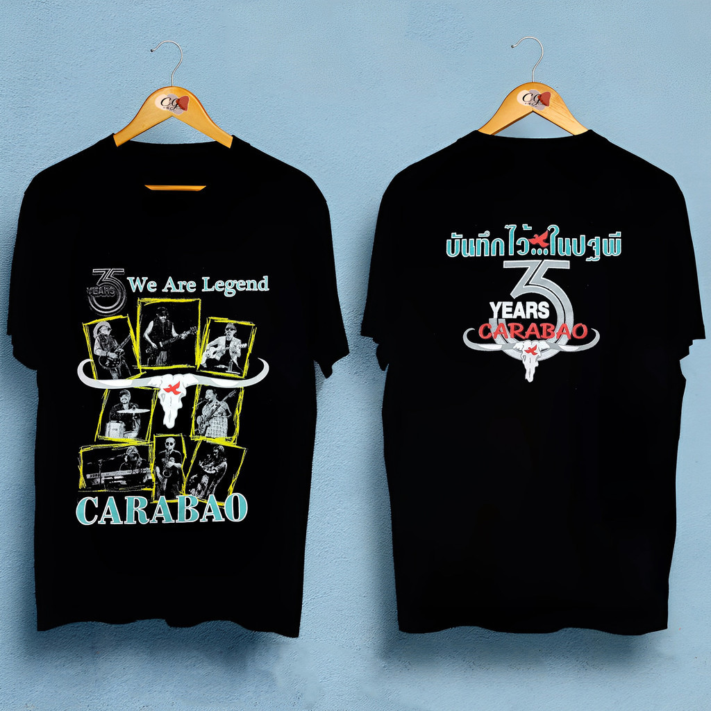 carabao 35 years we are legend เสื้อยืดคอกลมแขนสั้นพิมพ์ลาย  2024