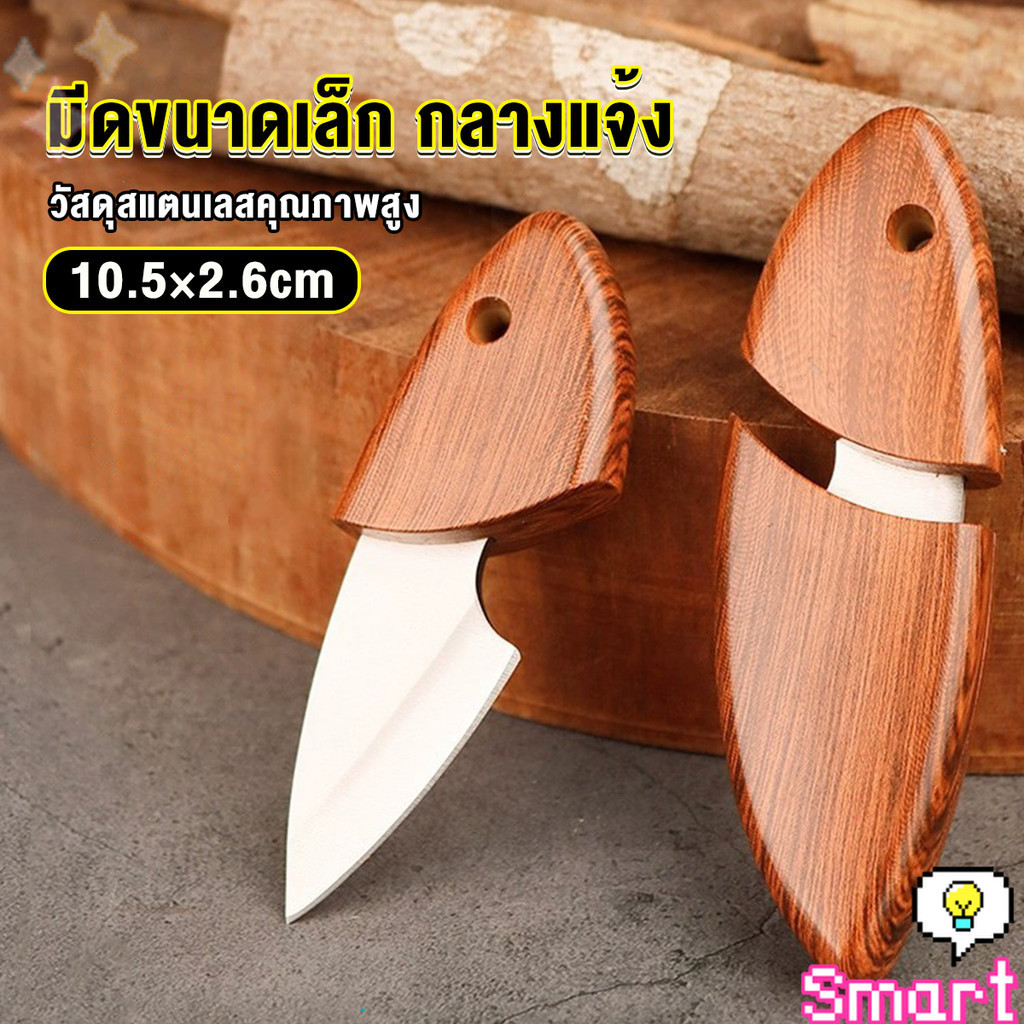 มีดขนาดเล็ก มีดพก ที่จับและปลอกพลาสติก พกติดตัวได้ Fruit knife