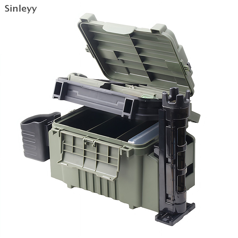 Nle Fishing Tackle กล่องชาวประมงกล่องพลาสติกหนาตกปลา Lure Storage Organizer อุปกรณ์ตกปลา N