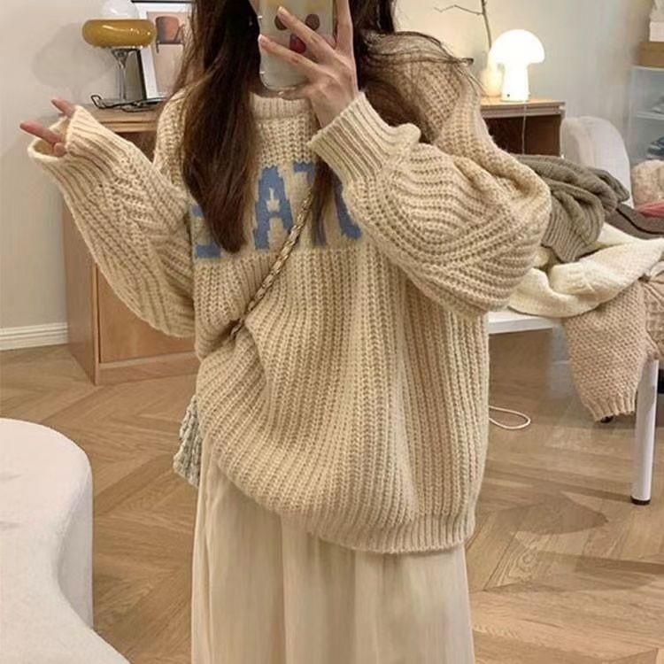 เสื้อกันหนาวผู้หญิงหลวมใหม่หลวม อิน แฟชั่นเสื้อกันหนาว