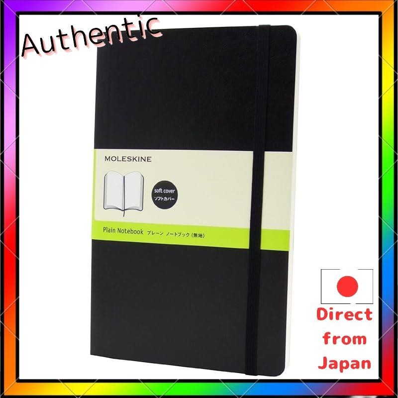 Moleskine Classic Notebook Soft Cover Plain Large Size (13Cm X 21Cm) Black Qp618
