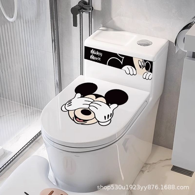 การ์ตูนมิกกี้ห้องน้ําสติกเกอร์สร้างสรรค์ตู้หน้าต่างสติกเกอร์อุปกรณ์ห้องน้ํา - รูปที่ 4