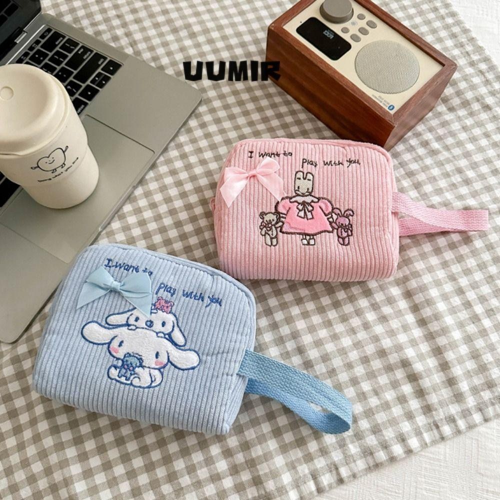 UUMIR กระเป๋าลิปสติก, กระเป๋าใส่เหรียญ Plush Cinnamoroll, กระเป๋าเก็บของ Sanrio Kuromi My Melody Pochacco