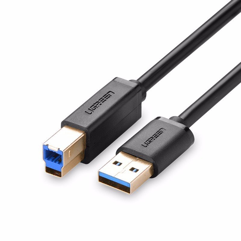 UGREEN สายต่อปริ้นเตอร์ USB 3.0 A Male to USB B Male Printer Scanner Cable ยาว 1-2M รุ่น US210
