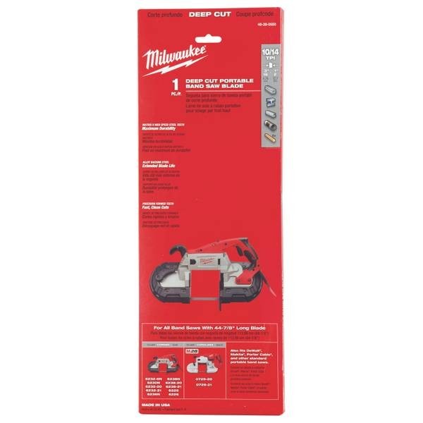 Milwaukee 48-39-0501 ใบเลื่อยสายพานตัดโลหะ 44-7/8 นิ้ว 10 TPI (3 ใบ/แพค)