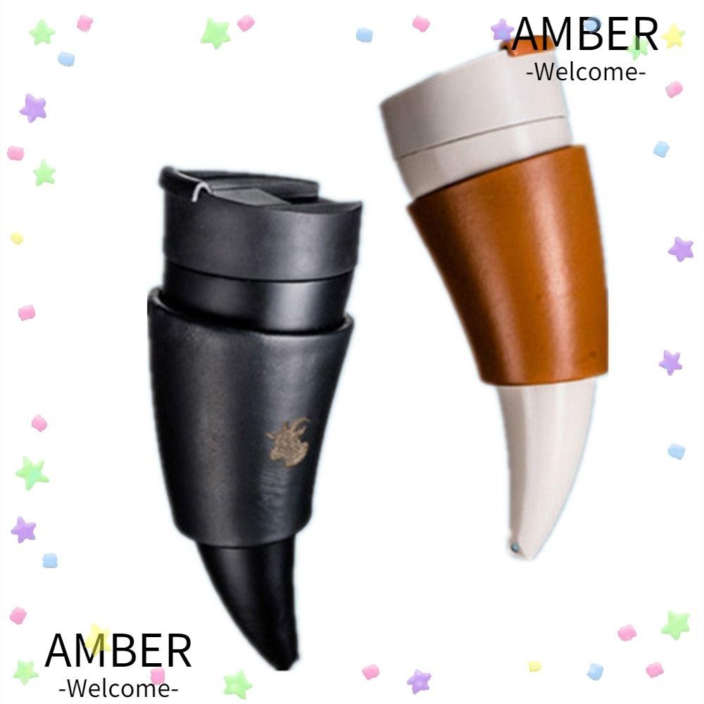 Amber แก้วกาแฟเขาควายสแตนเลสคุณภาพสูง 230ml ถ้วยฉนวนกันความร้อน