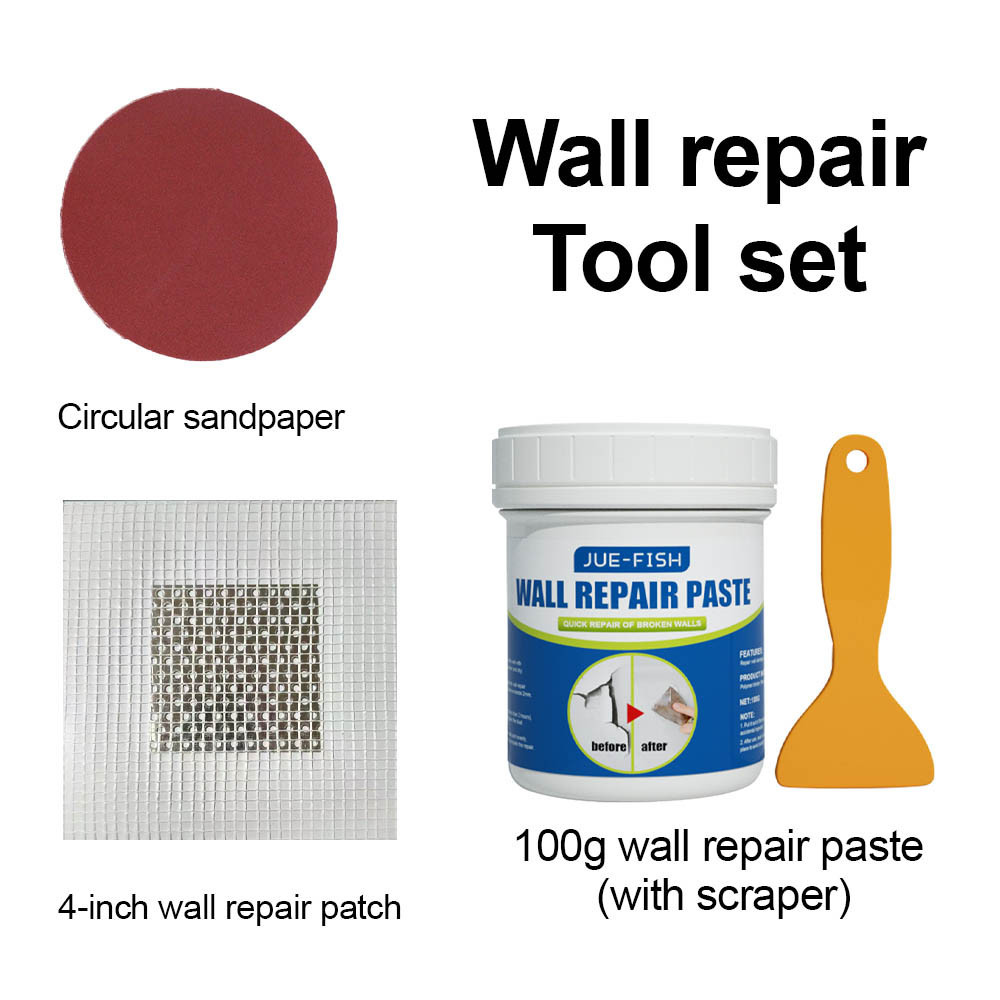 ชุดซ่อม Drywall ชุดแพทช์ซ่อมหลุม Drywall Wall Spackle ซ่อมวางด้วย 100g สีขาว Wall Repair Putty พร้อม Scraper, Wall Surface Hole เติม Quick และ Easy Solution