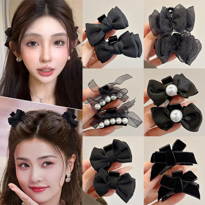 2024 ใหม่ Pearl Bow แฟชั่นกิ๊บติดผมขนาดเล็ก Headpiece