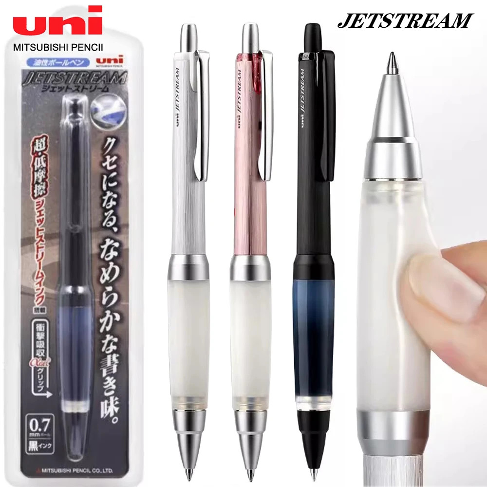 1pcs ญี่ปุ่น UNI Jetstream ปากกาลูกลื่น SXN-1000 คือ A Rod ยางนุ่ม Hand Grip Anti-fatigue กดปากกาน้ํามันสํานักงานน่ารักเครื่องเขียน