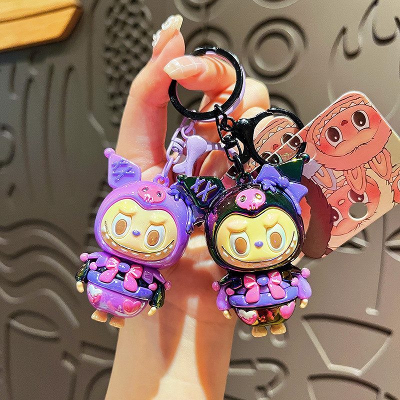 Creative Electroplating Kuromi Labu พวงกุญแจ/น่ารักการ์ตูนตลกตุ๊กตาจี้ขนาดเล็ก
