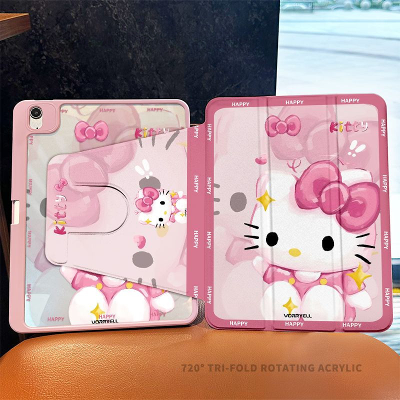 เคส Ipad 360 ° Rotationcute High Beauty Hellokitty เหมาะสําหรับอะคริลิค iPad Air6 Gen7/8/9 10.2 Gen5/6 9.7 Air4 Air5 10.9 Pro11 Gen10 Triple พับ iPad Cover ราคา ถูกที่สุด ดีลบีเคเค แกลเลอรีภาพที่ 7