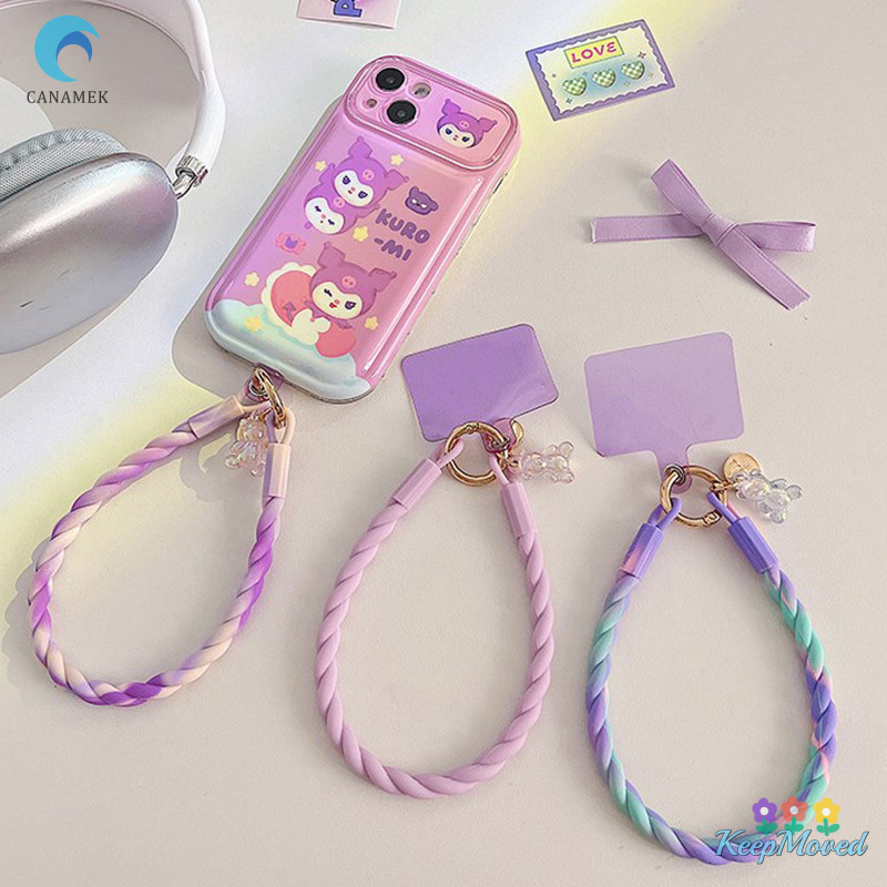 Keepmoved น่ารัก Luminous Bear สายรัดโทรศัพท์ Lanyard น่ารักกีฬา Lanyards แฟชั่นยาวโทรศัพท์มือถือเชือกจี้สําหรับโทรศัพท์สายรัดซิลิโคนใหม่