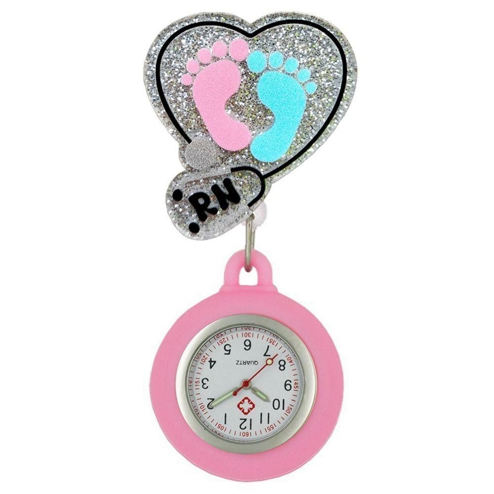 Babeque พยาบาลนาฬิกาพก, น่ารัก PVC Retractable นาฬิกาเข็มกลัด, น่ารักของขวัญสี Doctor Badge Reel