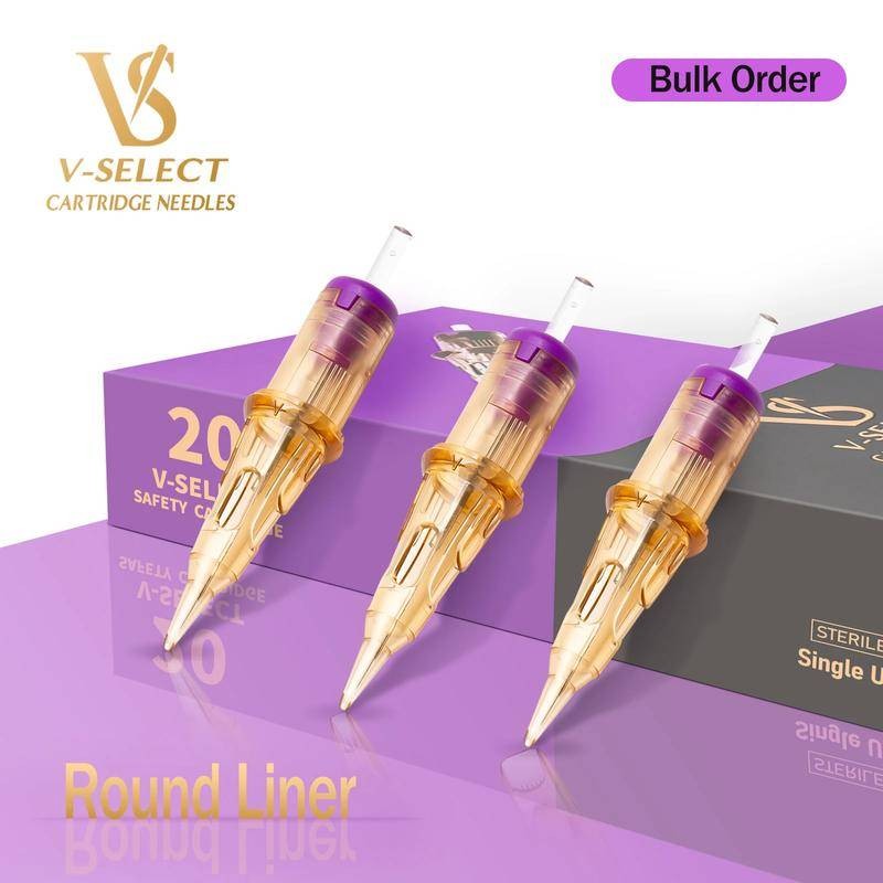 100 ชิ้น/200 ชิ้น EZ สักตลับหมึกเข็ม RL SMP ทิ้งฆ่าเชื้อ Micropigmentation ถาวร Make-Up คิ้ว Microblading