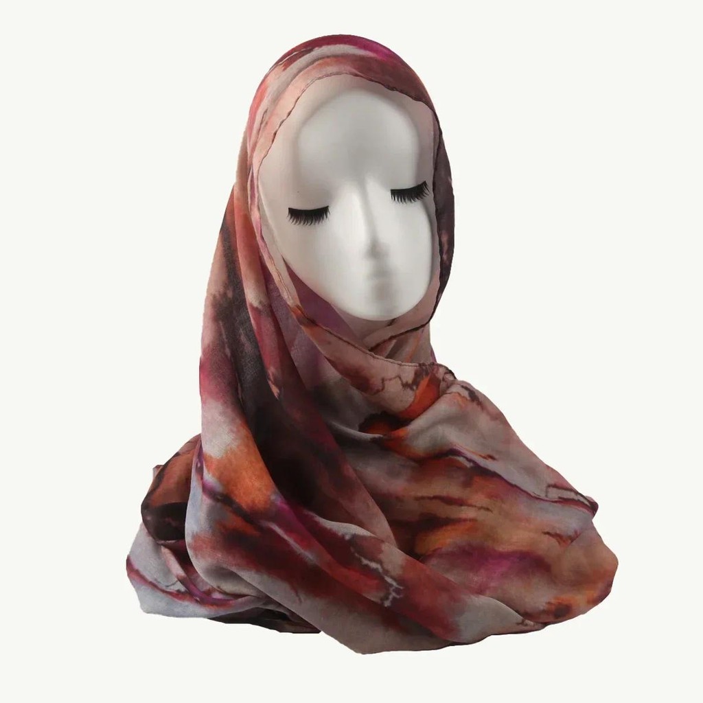 ร้อนขายมุสลิมพรีเมี่ยม Modal Ombre Hijab Tudung ผ้าฝ้าย Watercolor Modal ผ้าคลุมไหล่ฮิญาบมุสลิมผู้หญิงผ้าพันคอ 180*80 ซม.