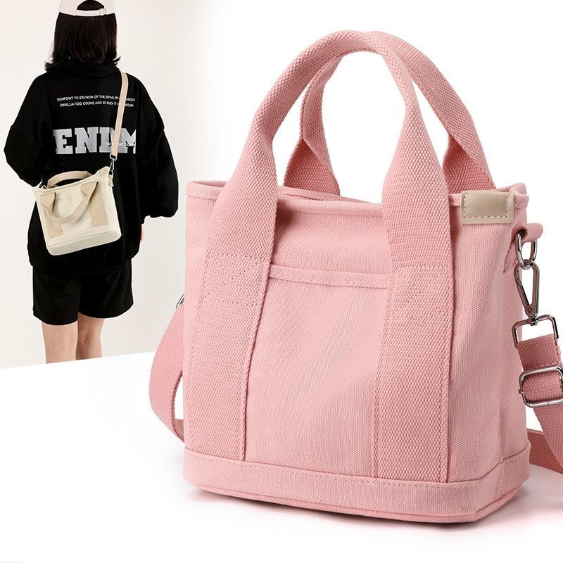 ญี่ปุ่นพันผ้าใบกระเป๋าหลายช่อง Tote ความจุขนาดใหญ่กระเป๋าถือไหล่ Tote ผู้หญิงทํางาน Bento กระเป๋าสะพายข้าง