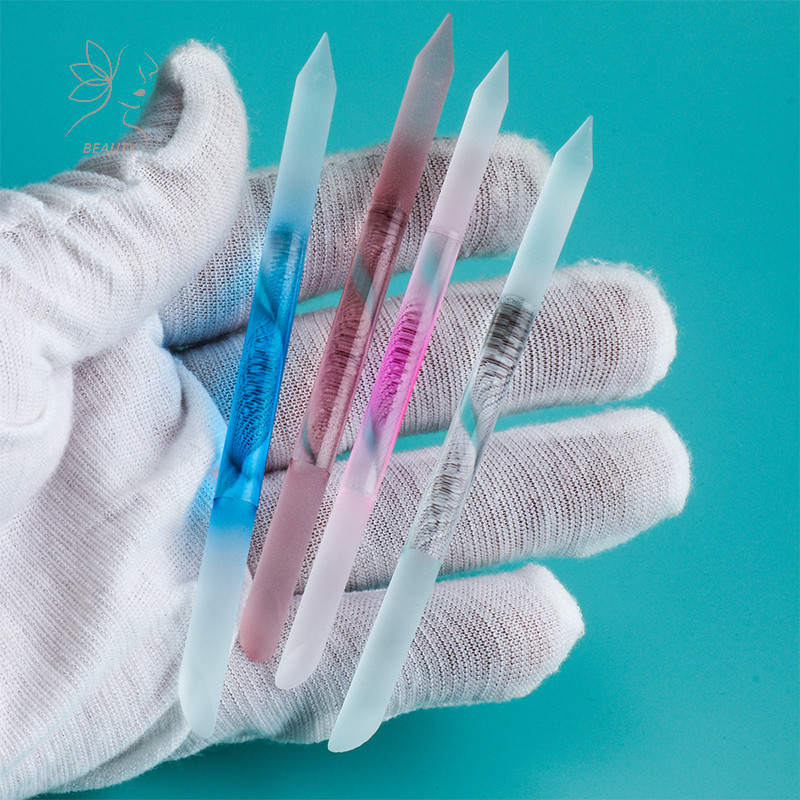 [maybeauty] Glass Cuticle Pusher Cuticle Remover เครื่องมือสองด้าน Cuticle Trimmer เล็บ Stick เครื่องมือแต่งเล็บ {TH}