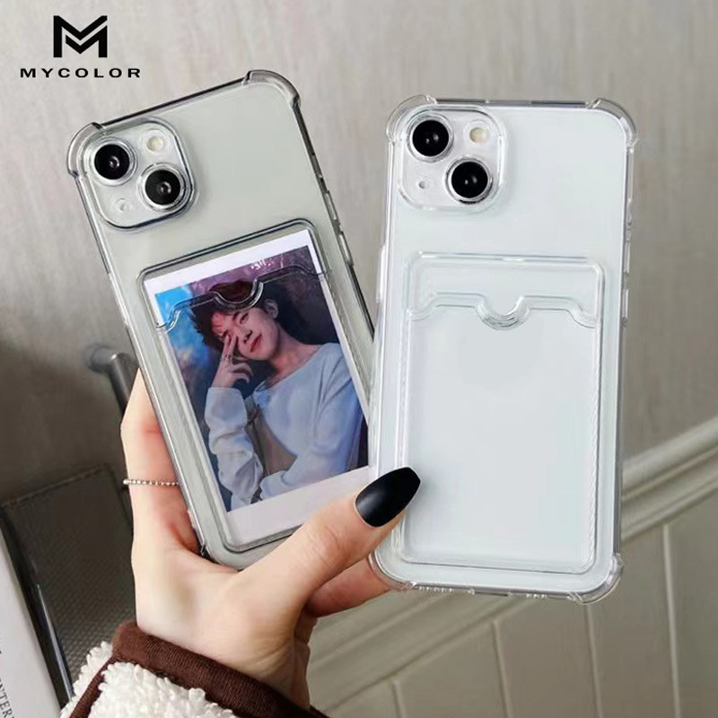 2in1 เคสกันกระแทกเคสใส่บัตร เคสซิลิโคนใส OPPO Reno 11F 10 8 8Z 8 7 7Z 6 6Z 5 Lite RenoF Reno10 Reno8 Pro+ Plus 5G 4G 2024