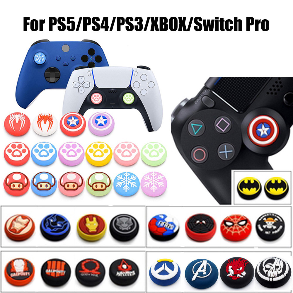 ซิลิโคนกันลื่น Analog Thumb Stick Grip Cap สําหรับ PS5/PS4/PS3/Xbox/Switch Pro Controller จอยสติ๊กฝาครอบเกมอุปกรณ์เสริม