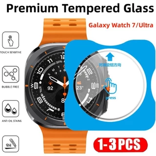 กระจกนิรภัยสําหรับ Samsung Galaxy Watch 9Ultra 47 มม. FE 6 5 4 8 9 40 มม.44 มม.ป้องกันหน้าจอพร้อมอัตโนมัติชุดกรอบฟิล์มใส