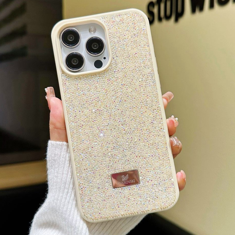 แบรนด์หรูแฟชั่นglitter Rhinestoneเคสโทรศัพท์สําหรับiPhone 11 12 13 14 15 16 Pro Max 15Plusรวมทุกอย่างเคสกันกระแทกป้องกัน