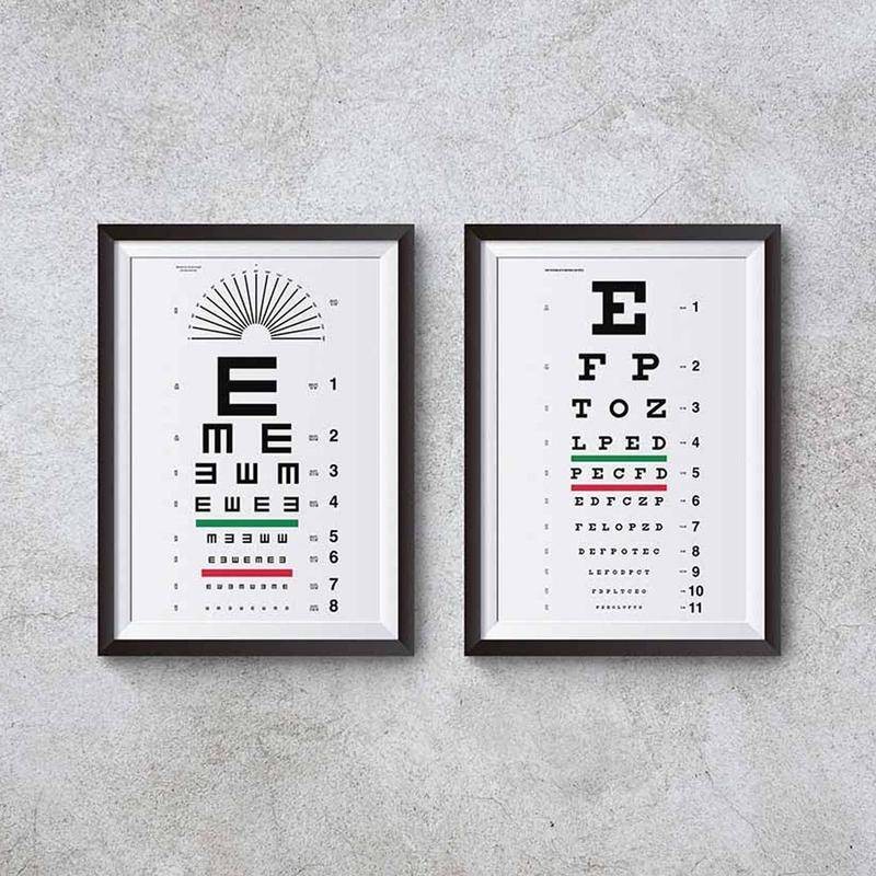 แผนภูมิสายตา, สัญลักษณ์ตกแต่ง Optometry การทดสอบการมองเห็นของ Typography ไม่มีโปสเตอร์กรอบ