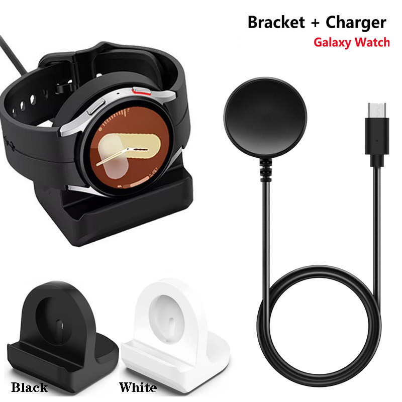 ประเภท C / USB Dock Data Charger สําหรับ Samsung Galaxy Watch 7 40 มม.44 มม./6 / 5 / Pro / 4 / 3 / Active 2 / FE / Ultra นาฬิกาซิลิโคน Charger Stand Holder Station Dock