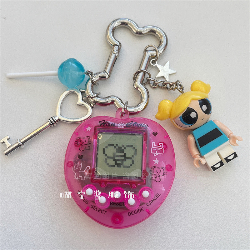 ห้อยกระเป๋า keychain จี้กระเป๋า พวงกุญแจรถ Bag Charm the powerpuff girls บุคลิกภาพสร้างสรรค์น่ารักกระเป๋าจี้เครื่องเกมสัตว์เลี้ยงอิเล็กทรอนิกส์จี้การ์ตูนพวงกุญแจของขวัญที่ไม่ซ้ำกัน - รูปที่ 7