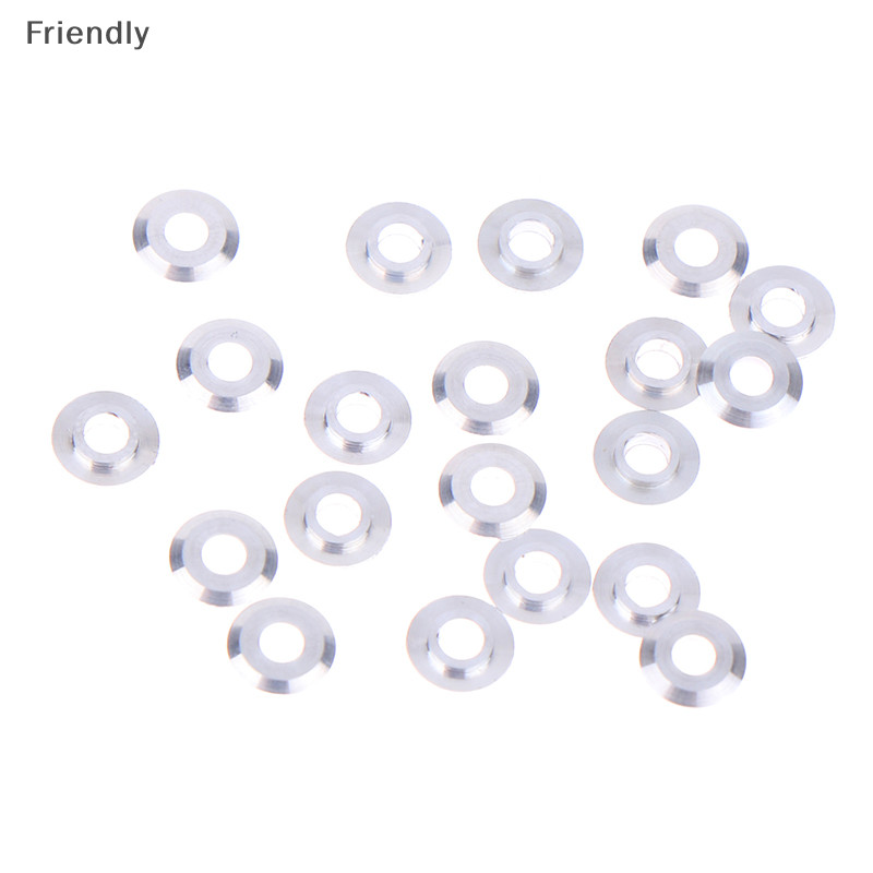 [Friendly] 20pcs Mini Metal Washer ปะเก็น Shim Spacers สําหรับ 520 Ball Bearing Guide ล้อ Roller 94768 อะไหล่สําหรับ Tamiya 4WD RC รถ Boutique