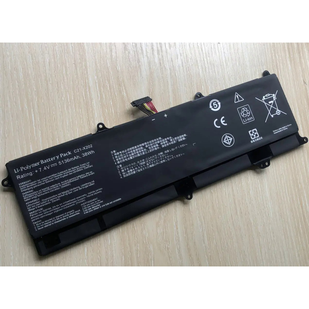 C21-X202 แล็ปท็อป Battery For ASUS VivoBook S200 S200E X201 X201E X202 X202E S200E-CT209H S200E-CT18