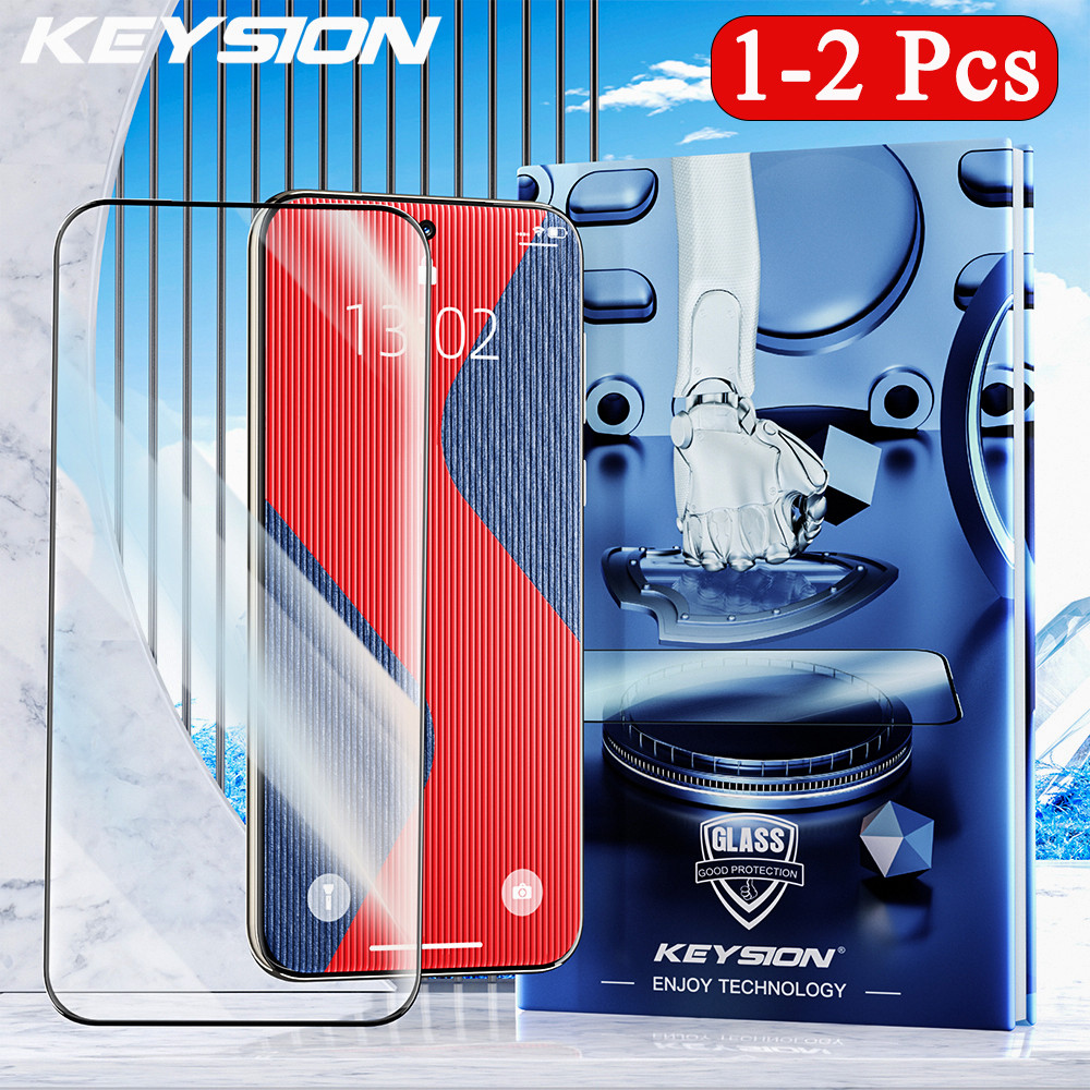 Keysion กระจกนิรภัยเต็มรูปแบบสําหรับ Google Pixel 9 Pro XL 8 Pro 8A HD หน้าจอป้องกันฟิล์มสําหรับ Pixel 7 Pro 7A 6 Pro 6A
