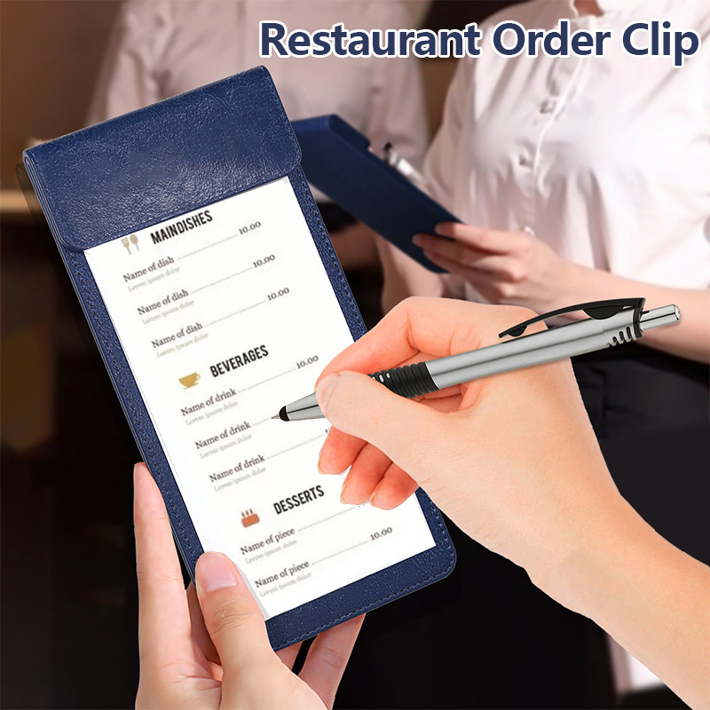 ผู้ถือบิลร้านอาหารสั่งซื้อคลิปตรวจสอบมัลติฟังก์ชั่สํานักงานเขียนเฝือกคาเฟ่บาร์แคชเชียร์คลิป