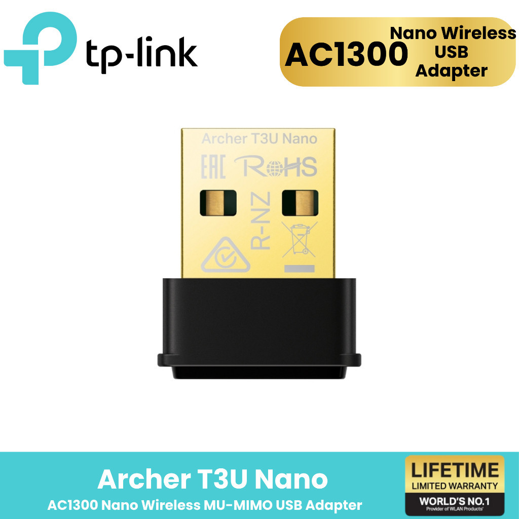 Archer T3U Nano AC1300 Nano Wireless MU-MIMO USB Adapter รองรับ Window 11
