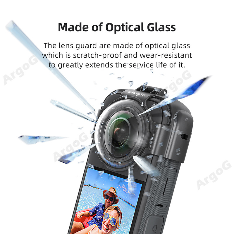 Amagisn Optical Glass Anti-Fog เลนส์สําหรับ Insta360 X3 พร้อมเคสซิลิโคนและฝาครอบเลนส์ชุด Anti Scratch ฝาครอบป้องกัน Insta360 X3 อุปกรณ์เสริม