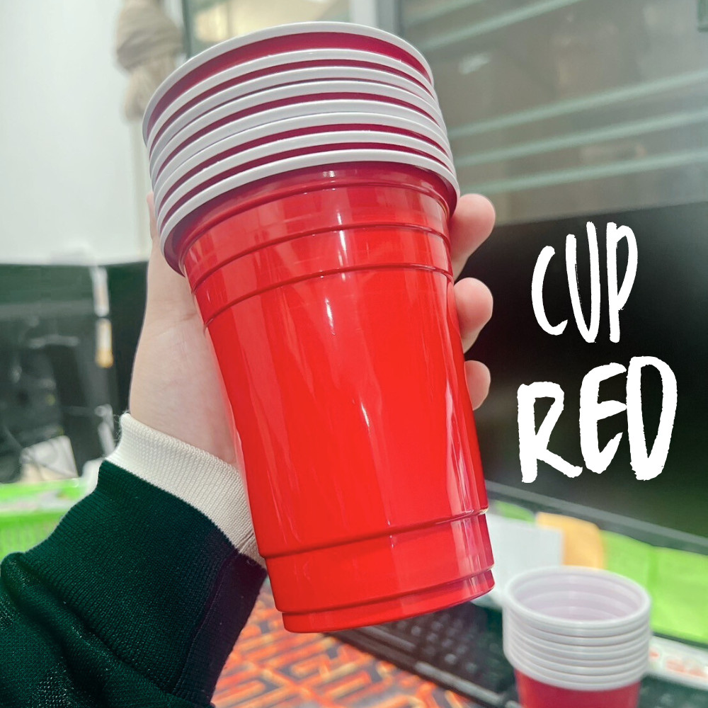 แก้วแดง 1 ใบ RED CUP AMERICANPARTY Kirkland แก้วแดงปาร์ตี้ 16oz แก้วหลากสีปาร์ตี้