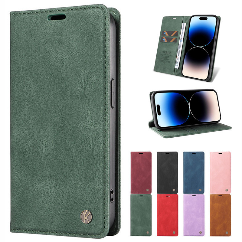 เคสใหม่สําหรับ iPhone X XS XR 8 7 6 6s Pro Plus Max กระเป๋าสตางค์หนังปลอกขาตั้งแม่เหล็กโทรศัพท์ฝาพับ