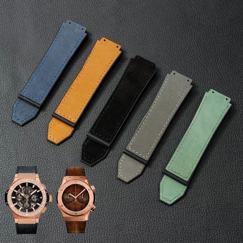 Hublot สายนาฬิกาหนังธรรมดา Hublot สายนาฬิกากํามะหยี่เจนีวา สายนาฬิกา Hublot Geneve