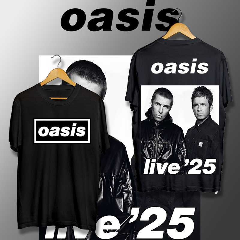 เสื้อ Oasis Rock Band เสื้อยืดแขนสั้นผู้ชายผ้าฝ้ายแท้  |  Oasis ปริมณฑล ผ้าCotton 100% T-Shirt ใส่ได